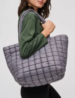 The Nylon Puffer in Carbon Grey