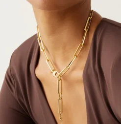 The Open Link Necklace in Gold