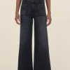 The Patch Pocket Wide Leg in Black Wash