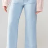 The Patch Pocket Wide Leg in Ultra Pale