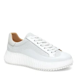 The Perforated Lace Sneaker in White