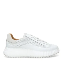 The Perforated Lace Sneaker in White