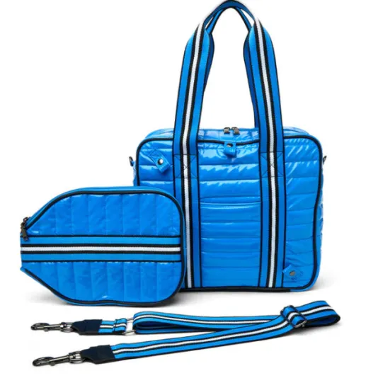 The Pickleball Tote in Blue Patent