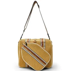 The Pickleball Tote in Dune Raffia
