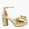 The Platform Bow Sandal in Gold