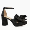 The Platform Bow Sandal in Black