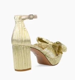 The Platform Bow Sandal in Gold