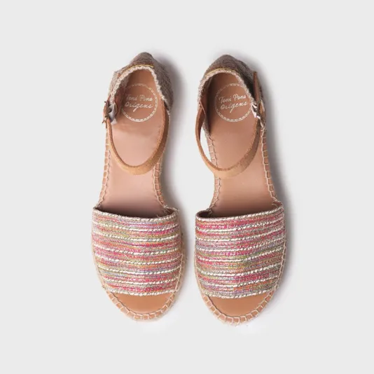 The Platform Espadrille Sandal in Multi