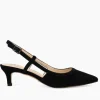 The Posted Sling Almond Toe Pump in Black