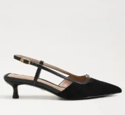 The Posted Sling Back Pointed Pump in Black