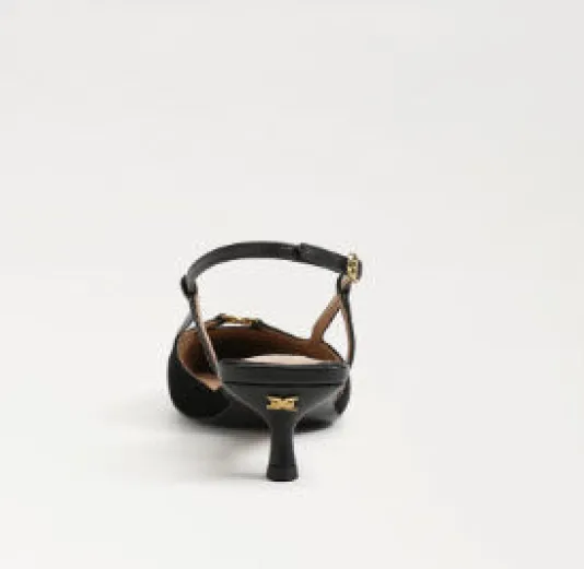 The Posted Sling Back Pointed Pump in Black