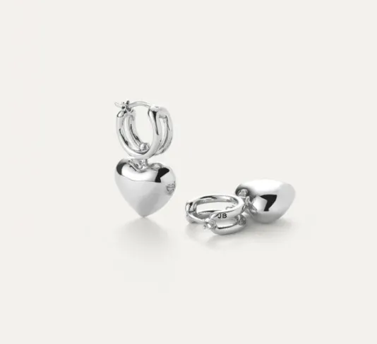 The Puffy Heart Earing in Silver