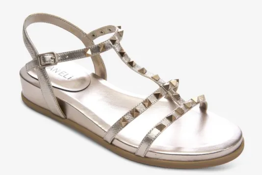 The Pyramid Stud Comfort Sandal in Shell