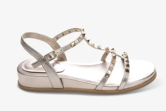 The Pyramid Stud Comfort Sandal in Shell
