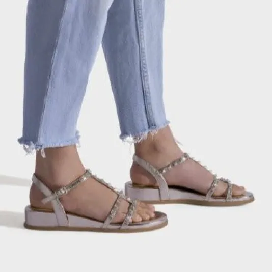 The Pyramid Stud Comfort Sandal in Shell