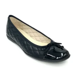 The Quilted Cap Toe Ballet in Black