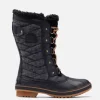 The Quilted Tall Lace Snowboot in Black Gum