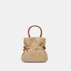 The Raffia Cinch Handbag in Natural