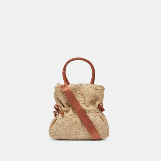 The Raffia Cinch Handbag in Natural