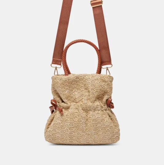 The Raffia Cinch Handbag in Natural
