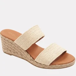 The Raffia Elastic 2 Band Espadrille in Natural