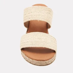 The Raffia Elastic 2 Band Espadrille in Natural