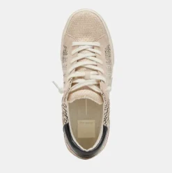 The Raffia Fabric Lace Sneaker in Black Natural