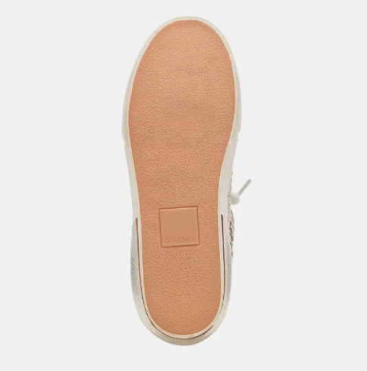 The Raffia Fabric Lace Sneaker in Black Natural