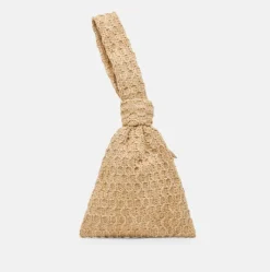 The Raffia Wristlet in Natural