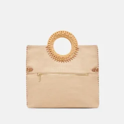 The Rattan Handle Clutch in Natural