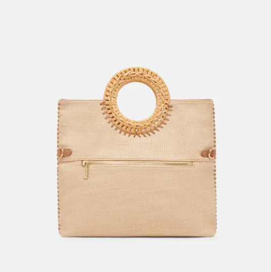 The Rattan Handle Clutch in Natural