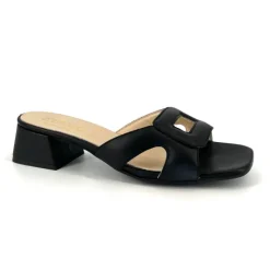 The Rectangle Slide Sandal in Black