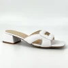 The Rectangle Slide Sandal in White