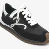 The Retro Lace Sneaker in Black