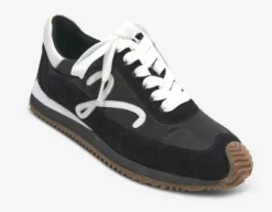 The Retro Lace Sneaker in Black