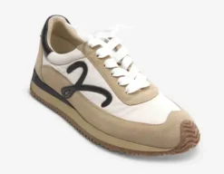 The Retro Lace Sneaker in Beige Multi