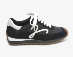 The Retro Lace Sneaker in Black