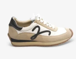 The Retro Lace Sneaker in Beige Multi