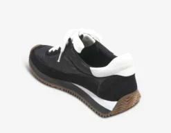 The Retro Lace Sneaker in Black