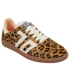 The Retro Soccer Lace Sneaker in Leopard