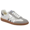 The Retro Soccer Lace Sneaker in Light Gray