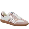 The Retro Soccer Lace Sneaker in White Pink