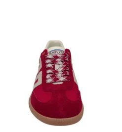 The Retro Soccer Lace Sneaker in Red