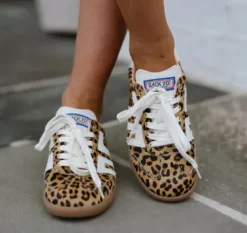 The Retro Soccer Lace Sneaker in Leopard
