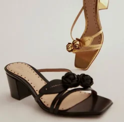 The Rose Bud Sandal in Black