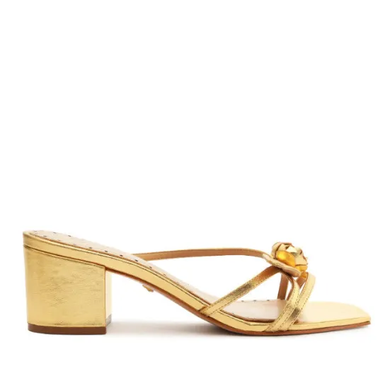 The Rose Bud Sandal in Gold