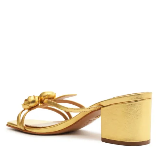 The Rose Bud Sandal in Gold