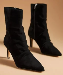 The Roughed Dress Bootie in Black
