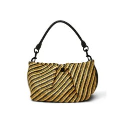 The Savannah Crossbody in Dune Raffia Stripe