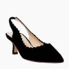 The Scallop Edge Sling Pump in Black